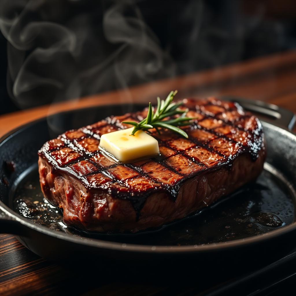 Grilled ribeye steak served at The Desert Rose Bar & Grill in Arlington, AZ